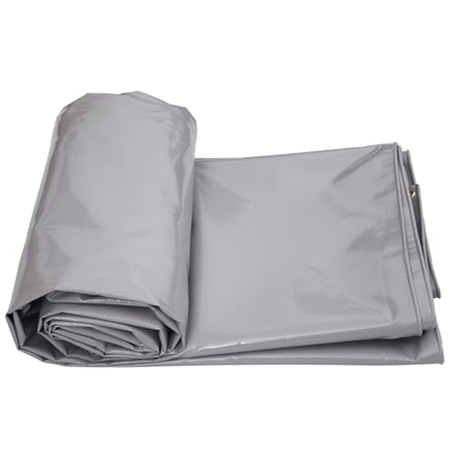 4m x 8m Grey Waterproof Poly Tarp with Grommets T6999