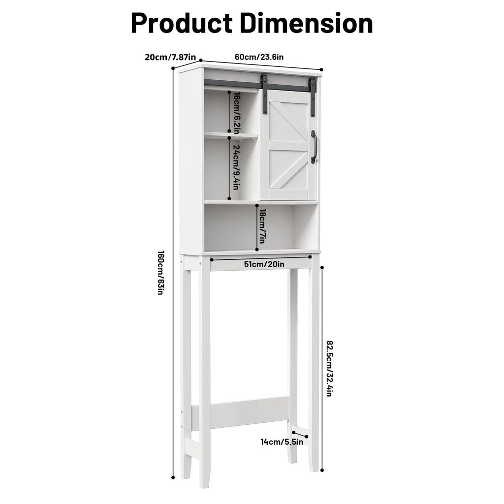 Over The Toilet Storage Cabinet, White D260769