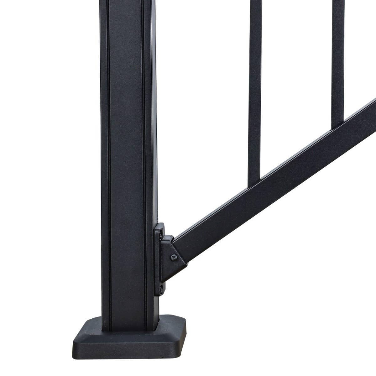 Black Aluminum Deck Stair Railing Kit, 6-Ft x 36-in Z995543