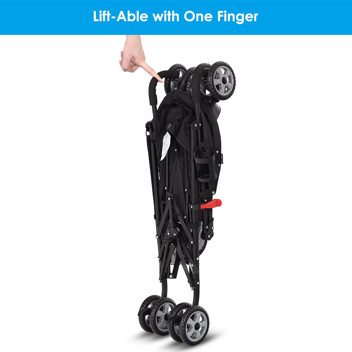 Lightweight Compact Foldable Stroller with Canopy and Cup Holder V314575