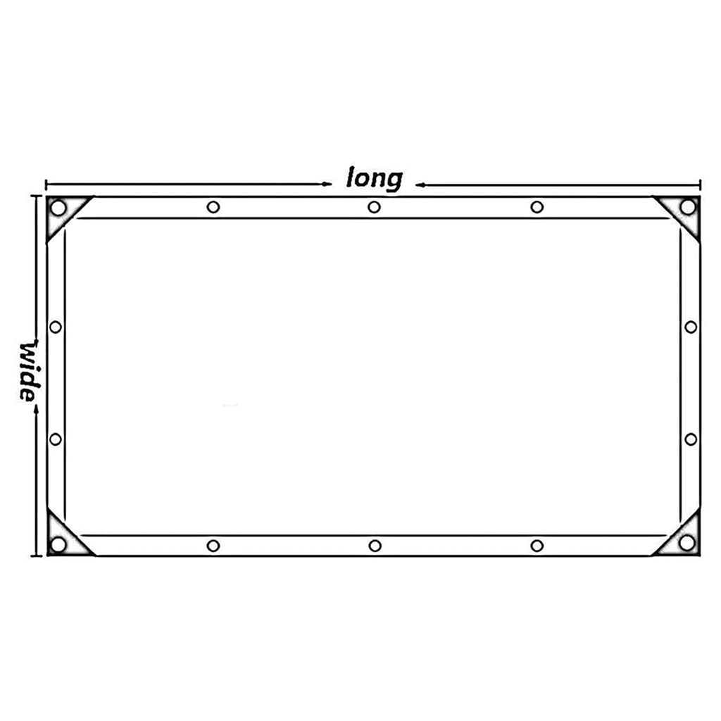 Heavy Duty Waterproof Clear 3x3ft Poly Tarp with Grommets Z884313