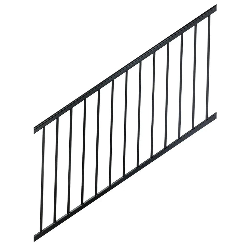 Black Aluminum Deck Stair Railing Kit, 6-Ft x 36-in Z995543