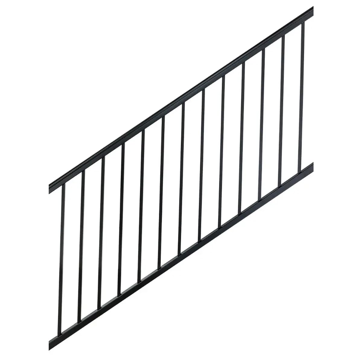 Black Aluminum Deck Stair Railing Kit, 6-Ft x 36-in Z995543
