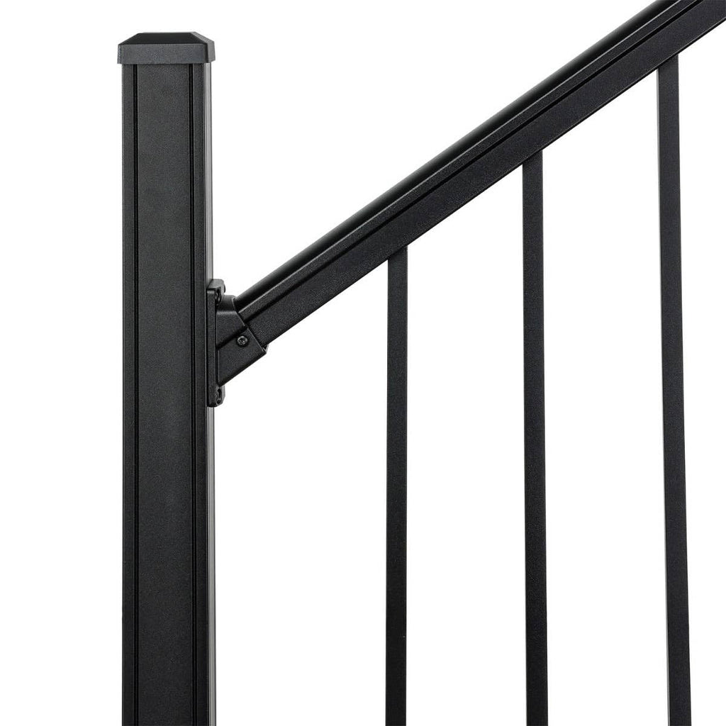 Black Aluminum Deck Stair Railing Kit, 6-Ft x 36-in Z995543