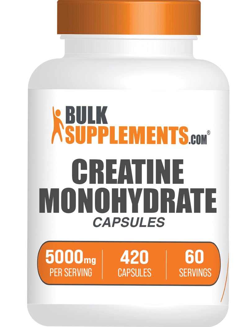 Micronized Creatine Monohydrate Capsules Gluten Free 5000mg 420 Count S410624