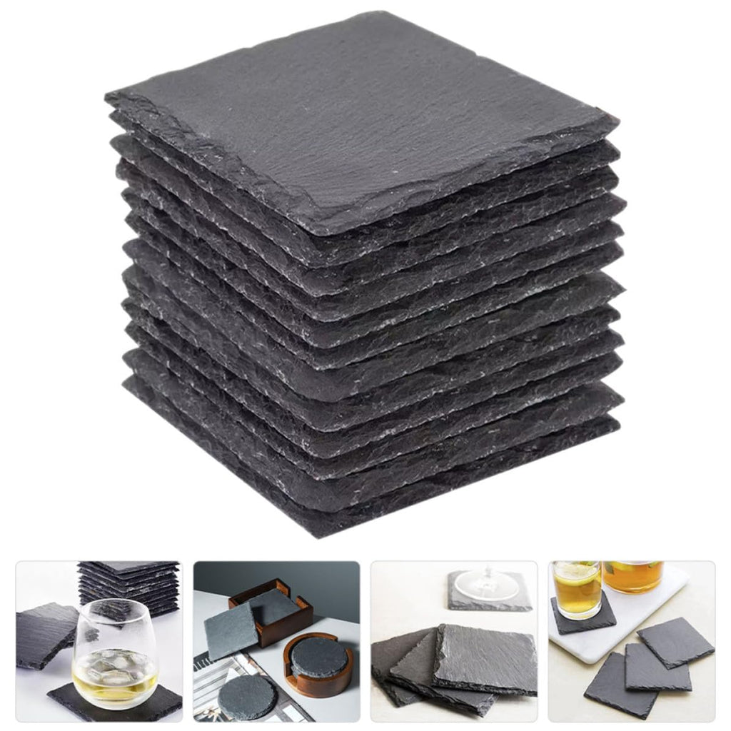 Black Natural Stone Coasters A836