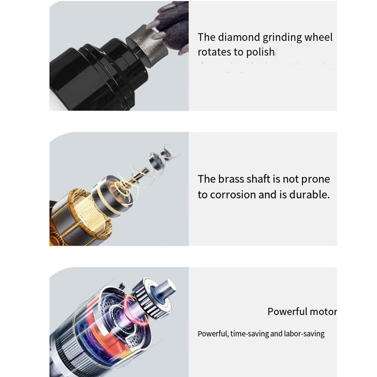 Electric Dog Nail Trimmers 2PCS P100