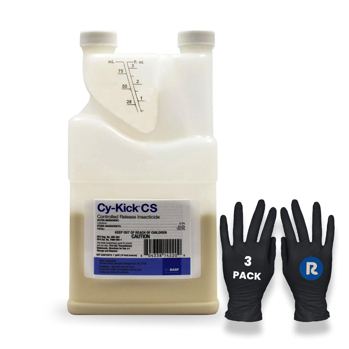 16 oz Liquid Concentrate Insecticide 2-Pack with Glue Boards and Nitrile Gloves N48417