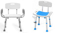Heavy Duty Height Adjustable Shower Chair with Arms and Back O9636