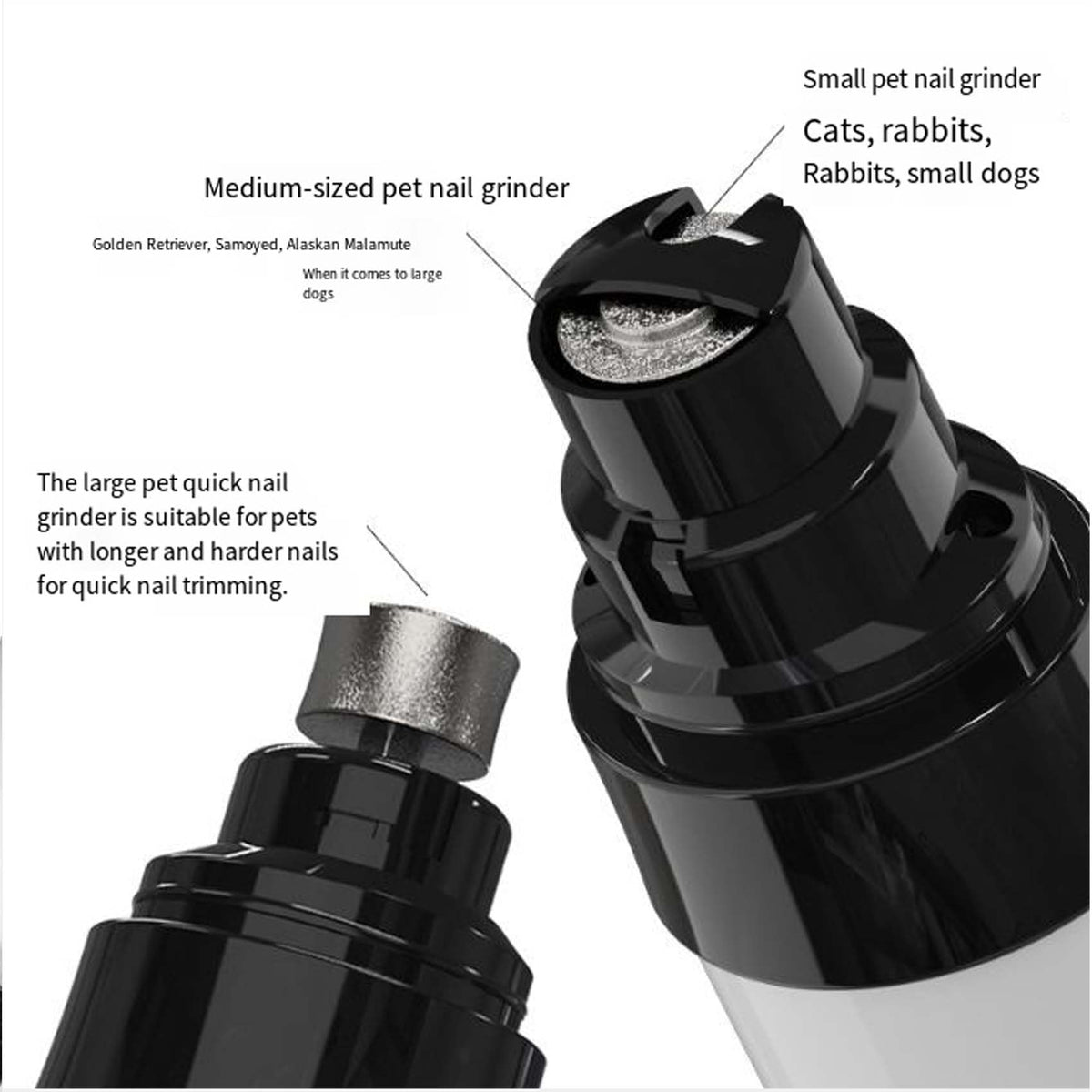 Electric Dog Nail Trimmers 2PCS P100
