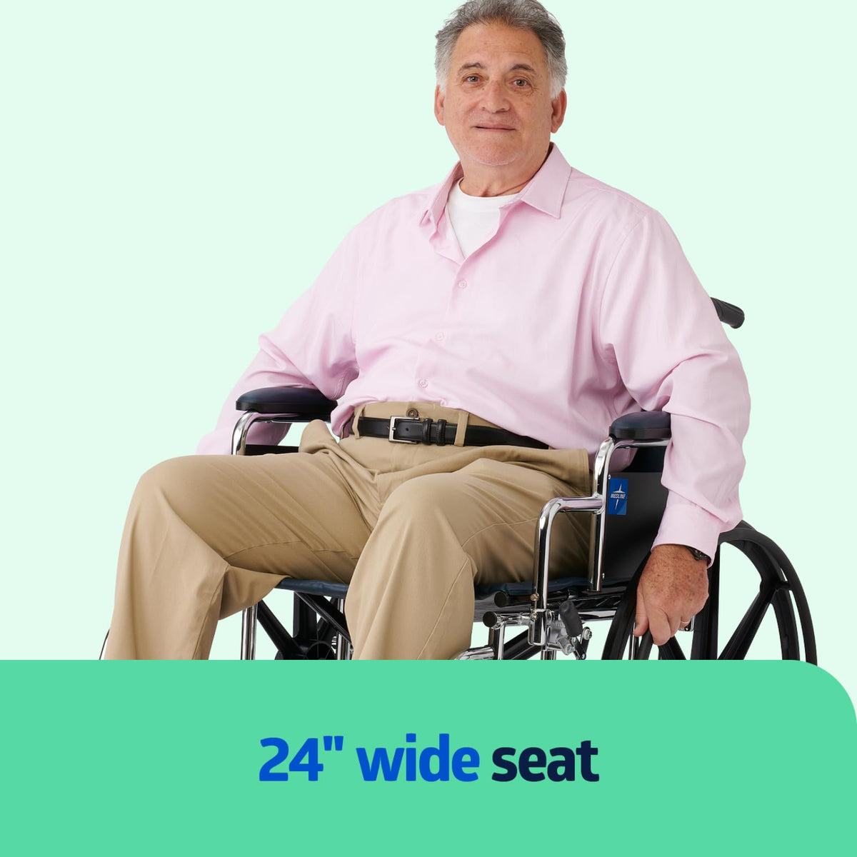 Extra-Wide Bariatric Wheelchair with 24" Wide Seat F477