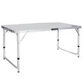 4ft Lightweight Portable Folding Camping Table with Adjustable Heights J6314