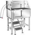 34" Stainless Steel Dog Grooming Tub with Stairs C9589