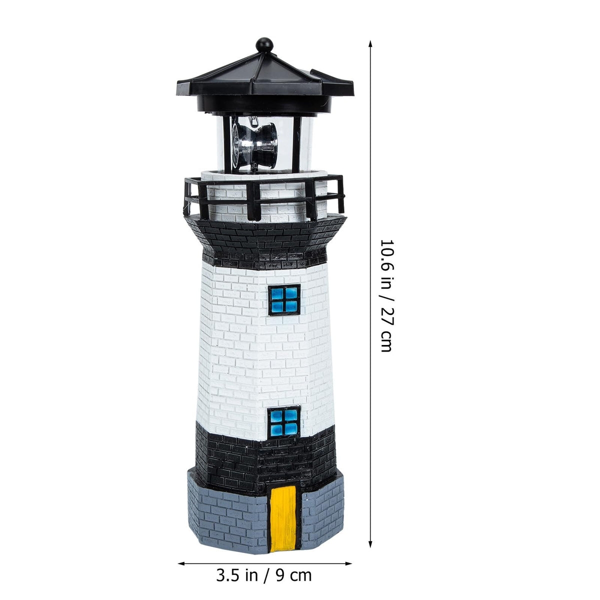 Solar Powered Lighthouse Resin LED Light L140