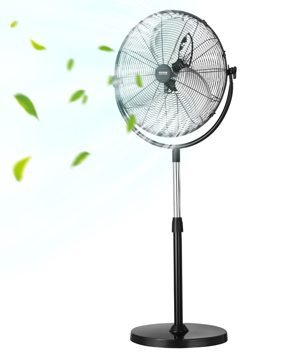 20 Inch 3 Speed Adjustable Height Pedestal Fan D7135