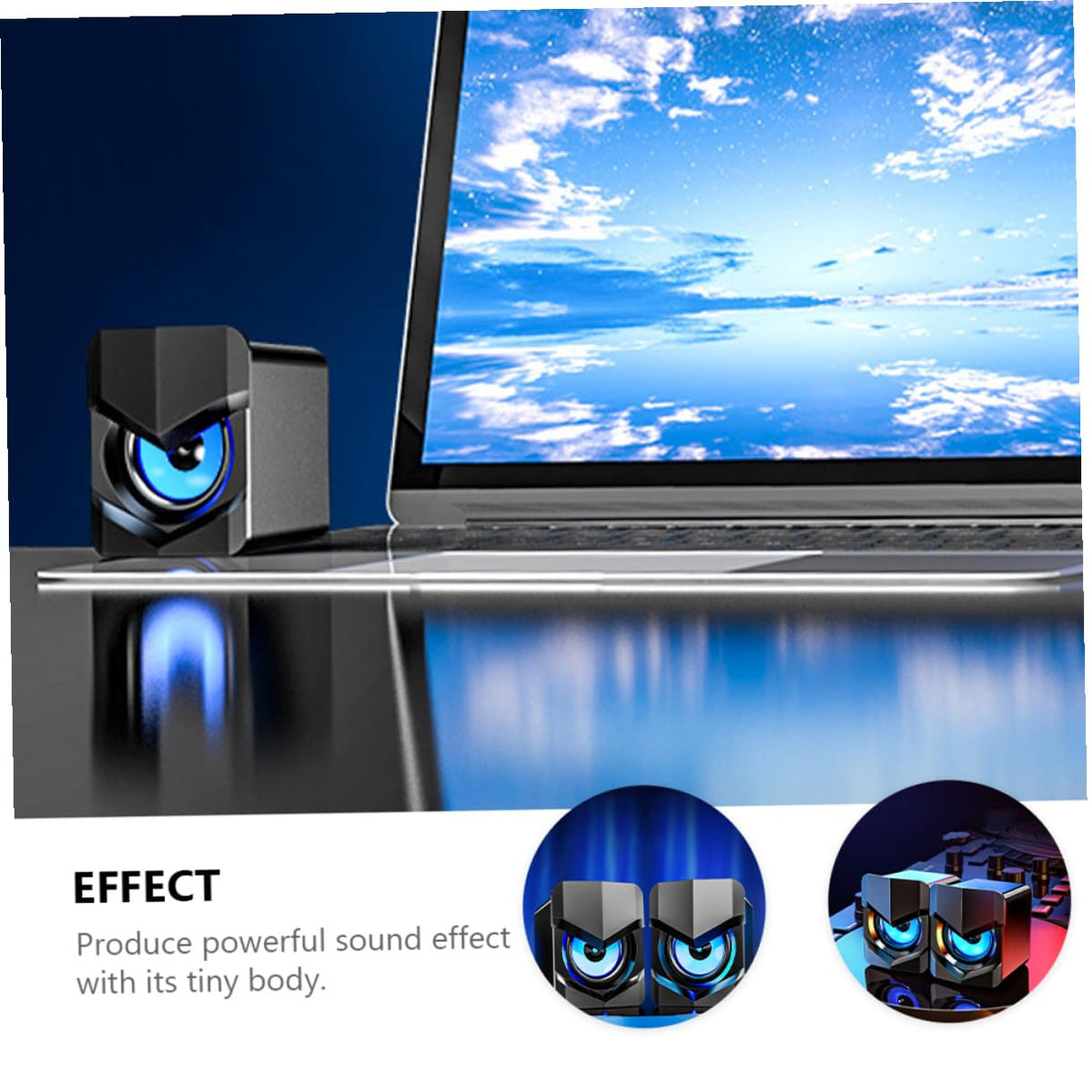 2 Pack Mini USB Powered Computer Speakers F854