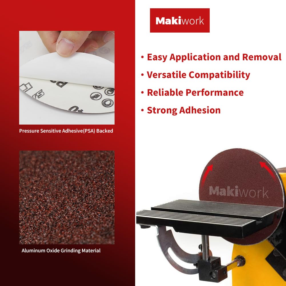 4x36 Inch Aluminum Oxide Sanding Belts and 6-Inch PSA Sanding Discs Set J88034
