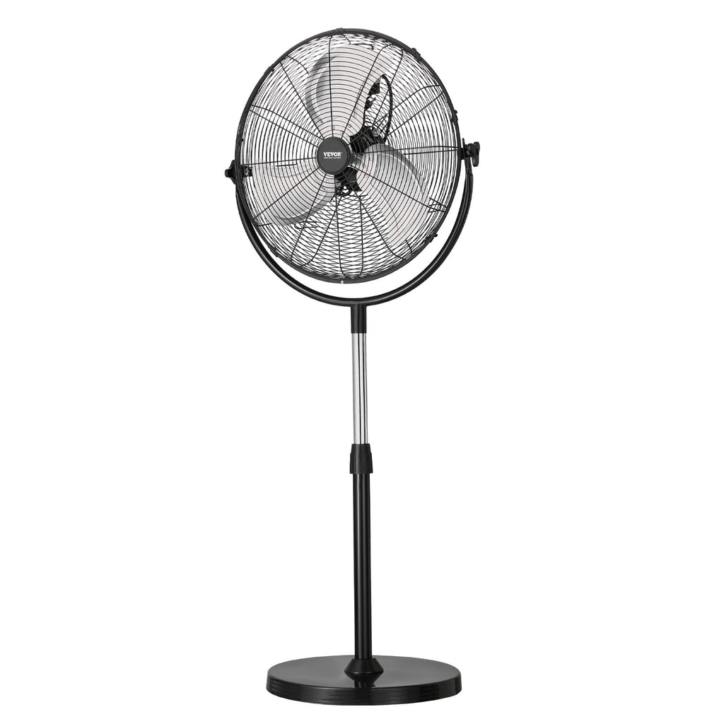 20 Inch 3 Speed Adjustable Height Pedestal Fan D7135