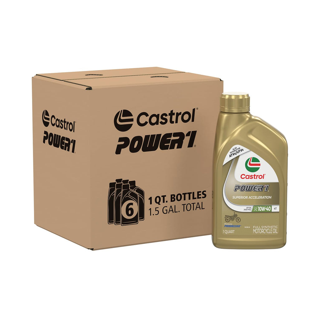 10W-40 Full Synthetic Motorcycle Oil, 1 Quart, Pack of 6 X4531
