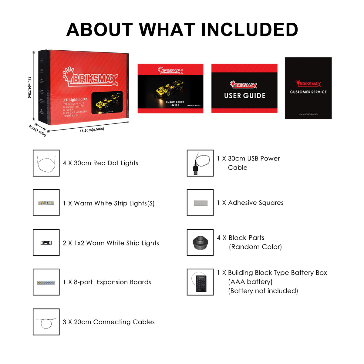 Led Lighting Kit for Building Blocks Model X214