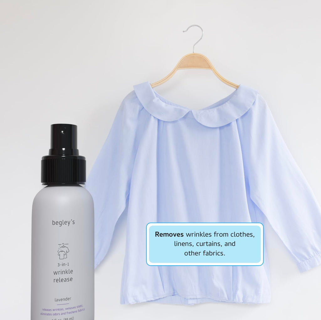 3-in-1 Wrinkle Remover, Static Cling Remover, Odor Eliminator and Fabric Refresher Spray, Fragrance-Free, 3 oz H52661