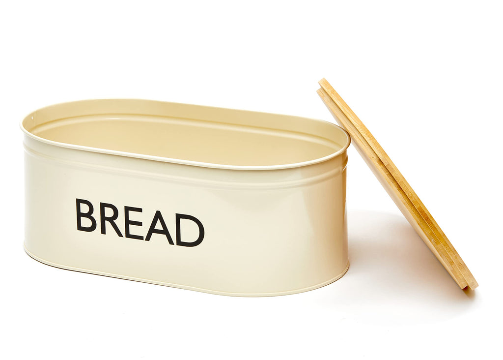 Metal Bread Box with Bamboo Lid R807199