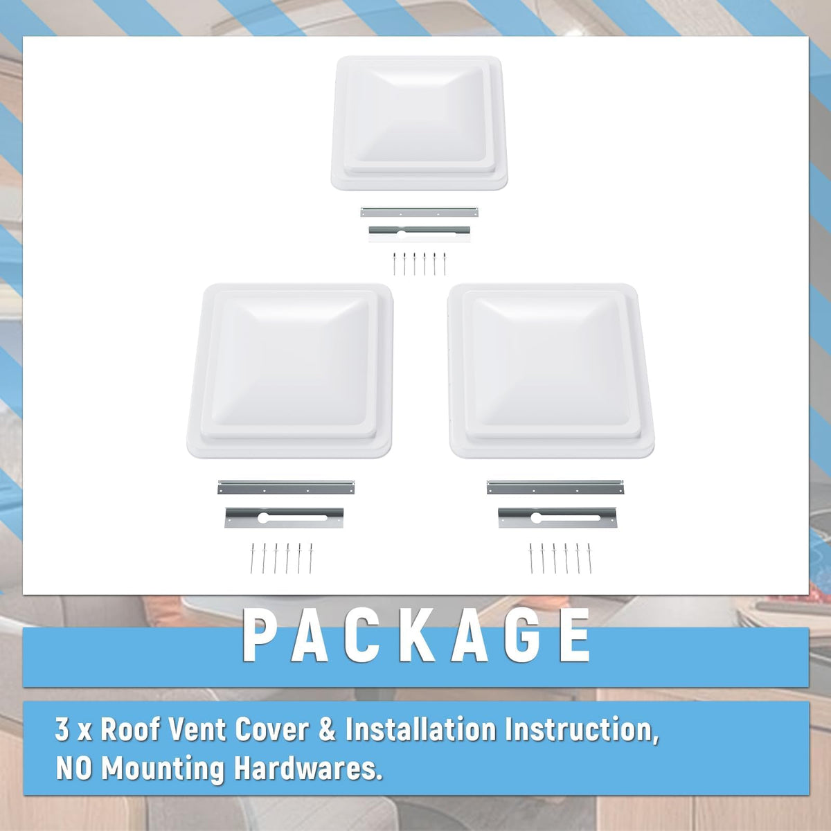 14" 3pcs RV Roof Vent Cover N539