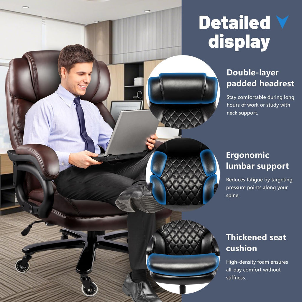 Big and Tall Heavy Duty Executive Office Chair with High Back L2386