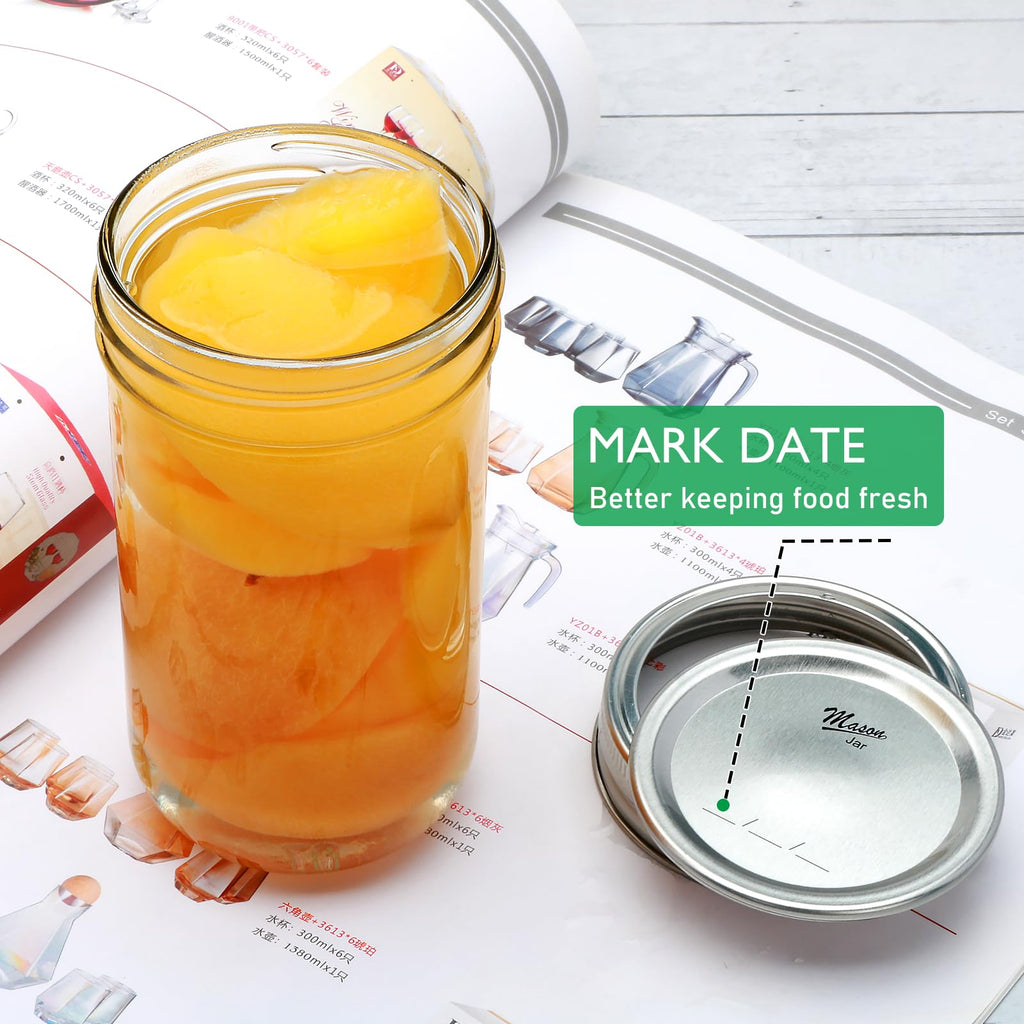 24 Pack 12 oz Mason Jars with Lids X17843