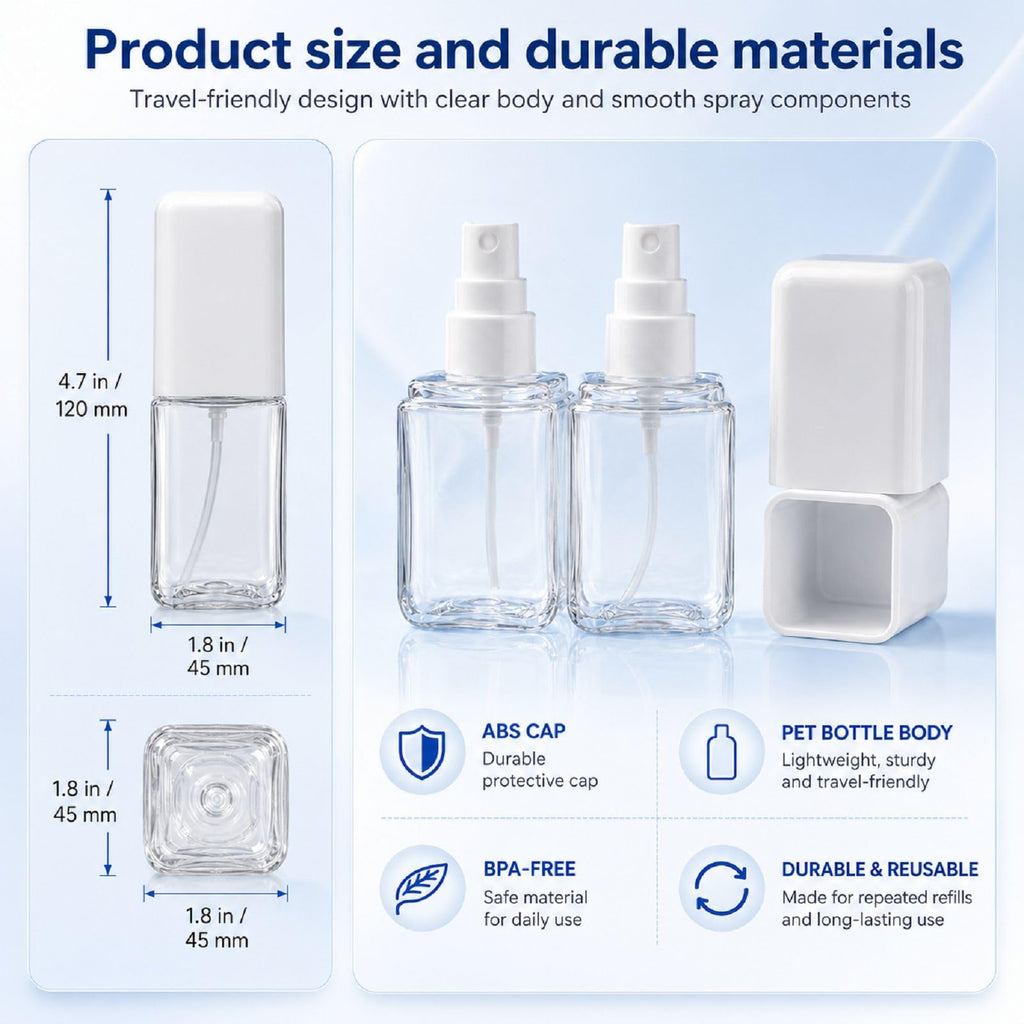2 Pack 2.7oz Fine Mist Spray Bottles C480