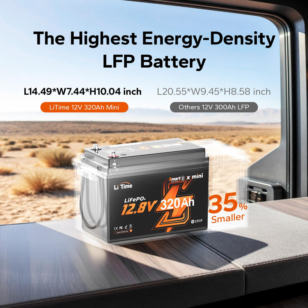 12V 320Ah Mini LiFePO4 Battery with Bluetooth A96600