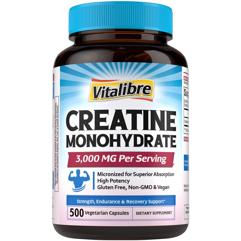 Creatine Monohydrate 3000 mg Micronized 500 Capsules P111