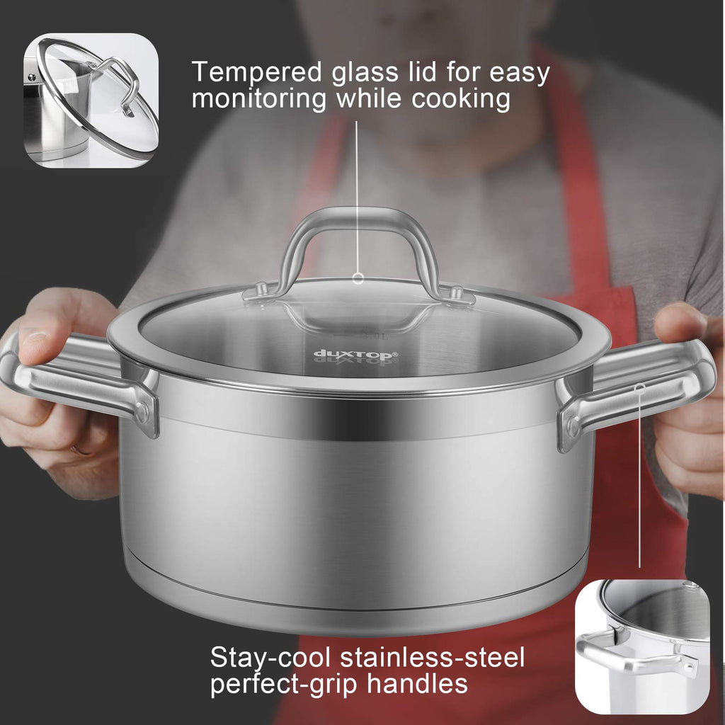 Stainless Steel 4.2 Qt Stock Pot with Lid T22755