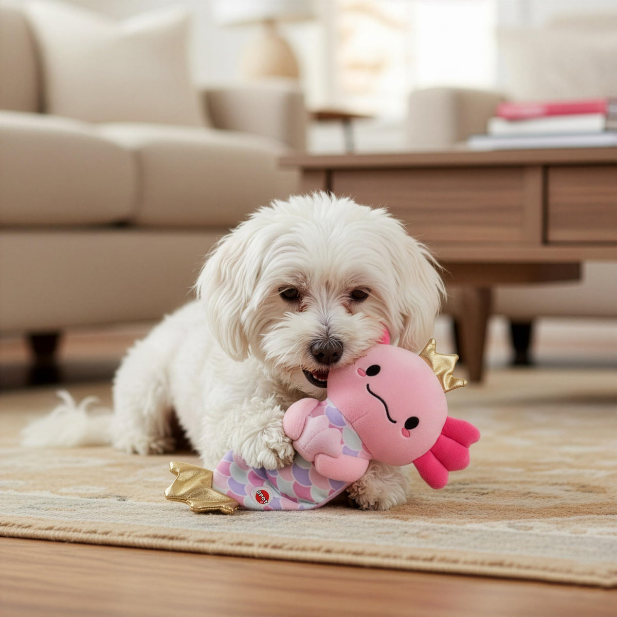 10″ Soft Plush Dog Toy with Squeaker A526