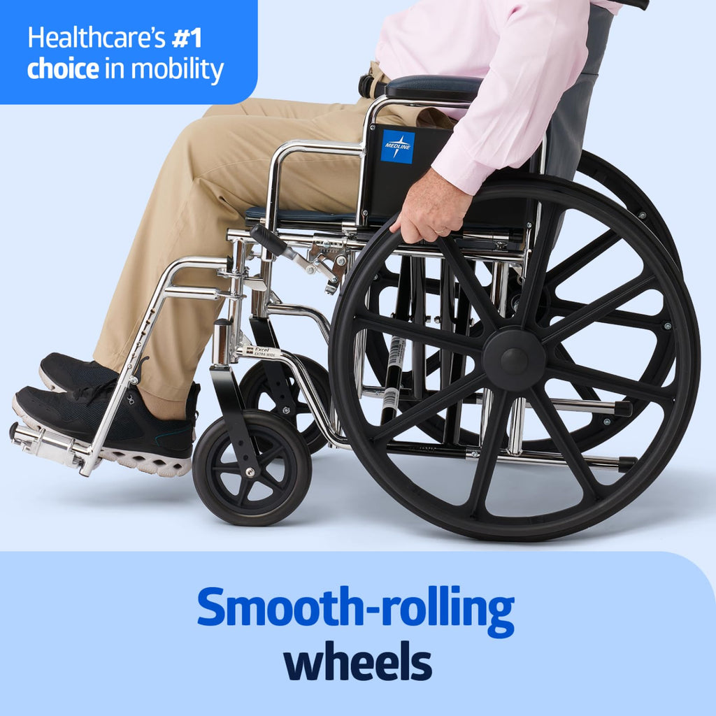 Extra-Wide Bariatric Wheelchair with 24" Wide Seat F477