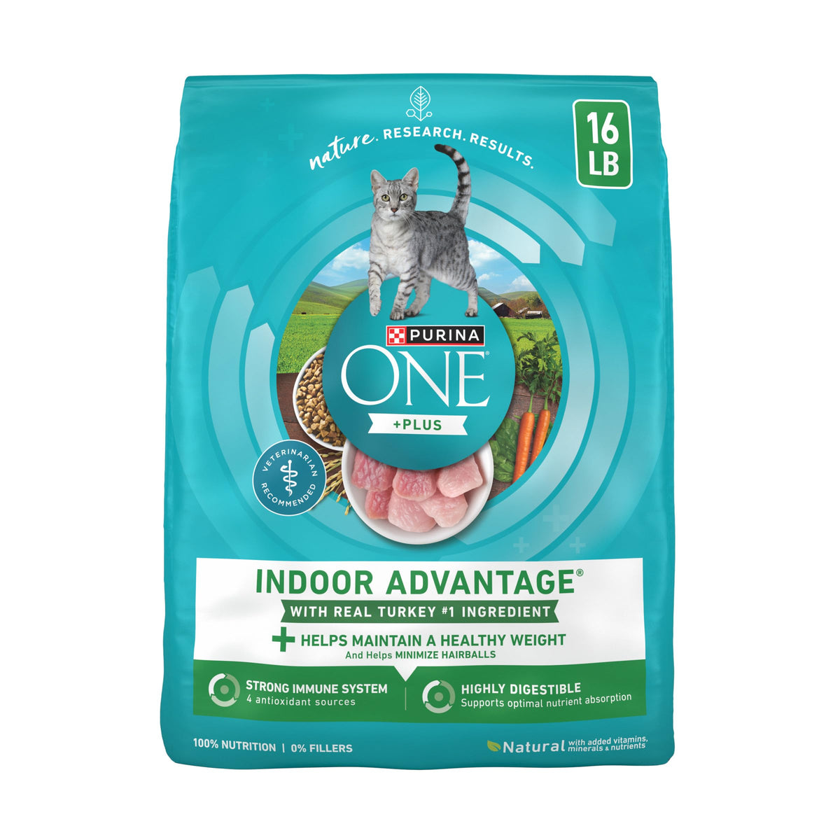 Indoor Weight Control Dry Cat Food 16 lb Bag V958050