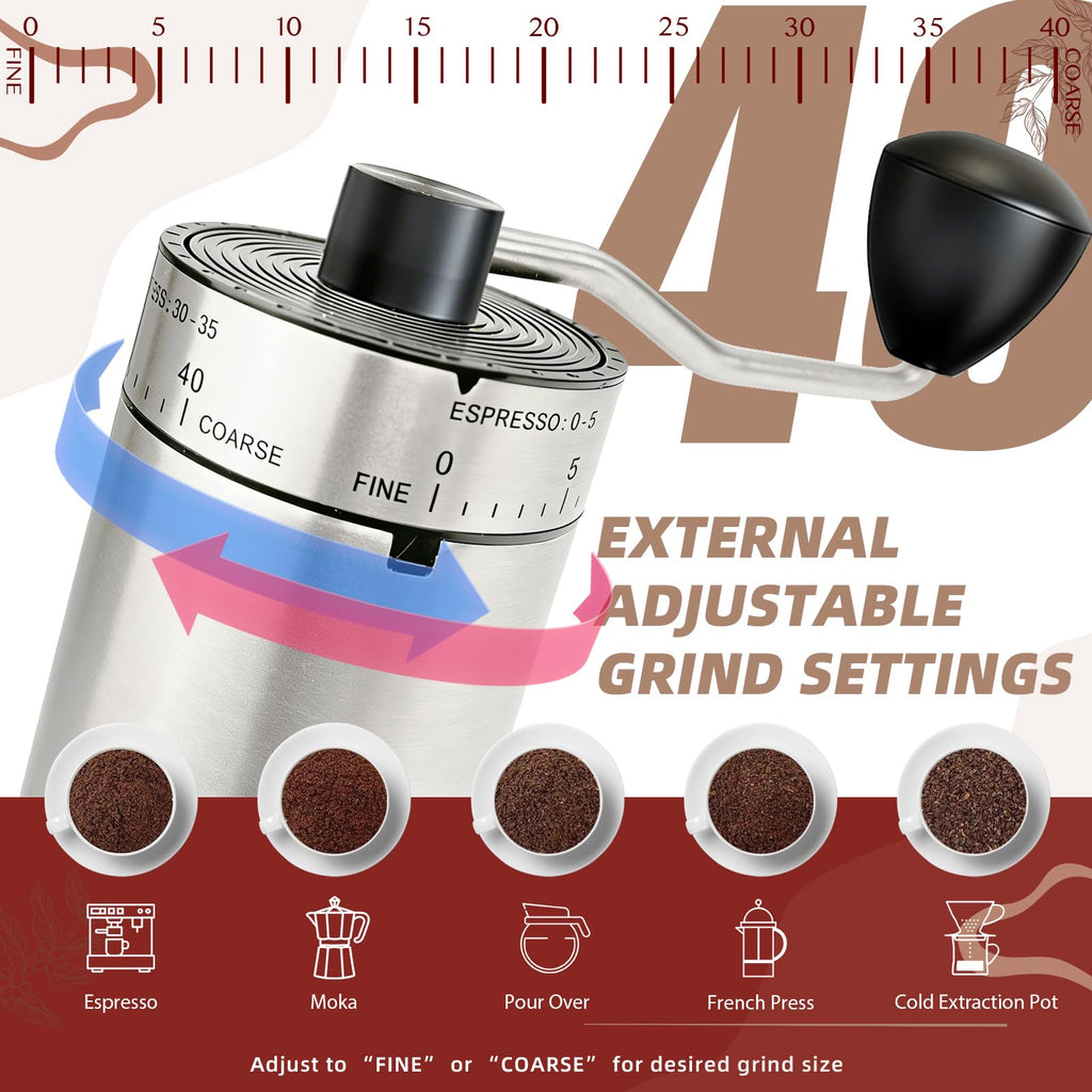 Manual Coffee Grinder, Ceramic Burr E657