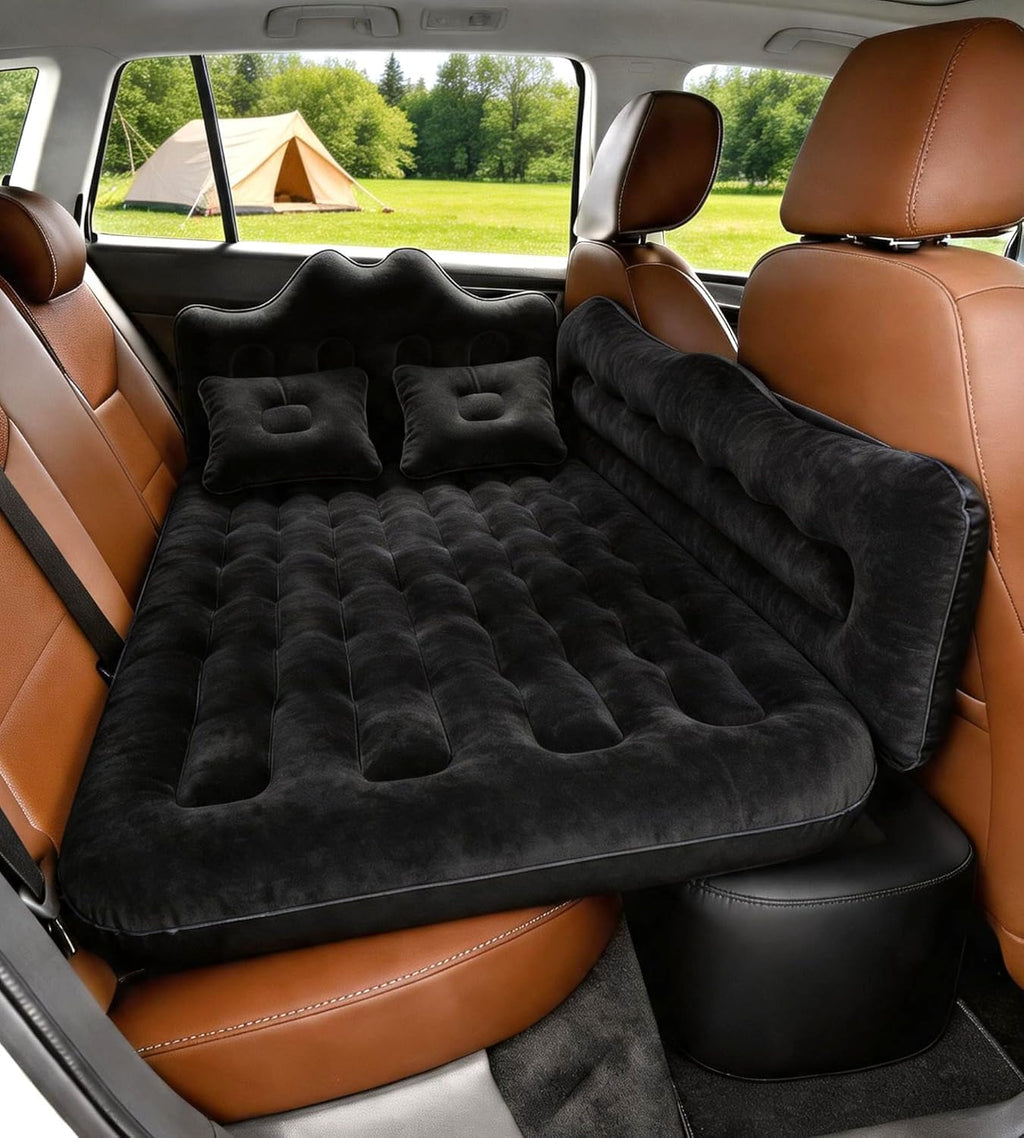 Inflatable Car Air Mattress with Pump & Pillows H21693