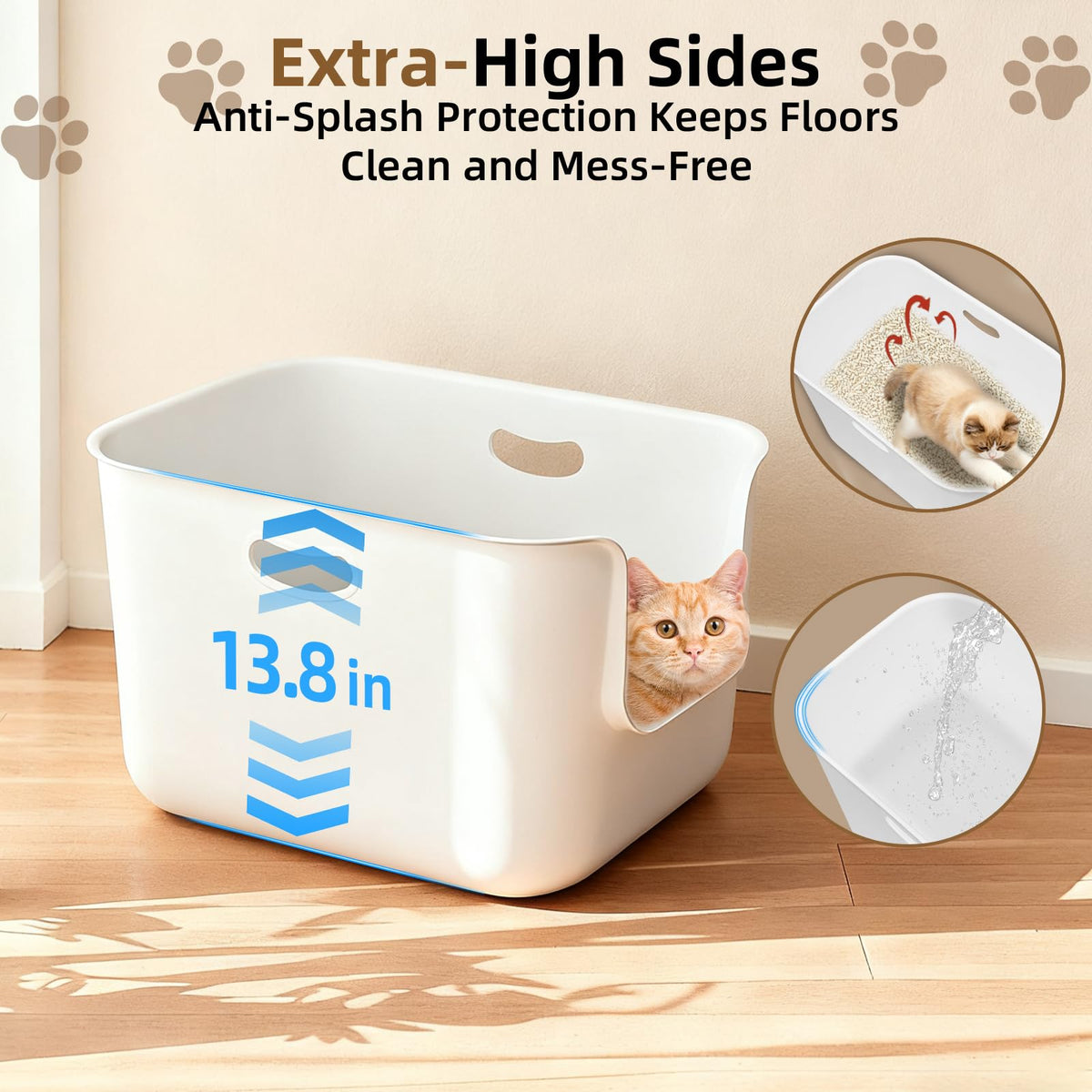 Extra Large High Sided Cat Litter Box I903