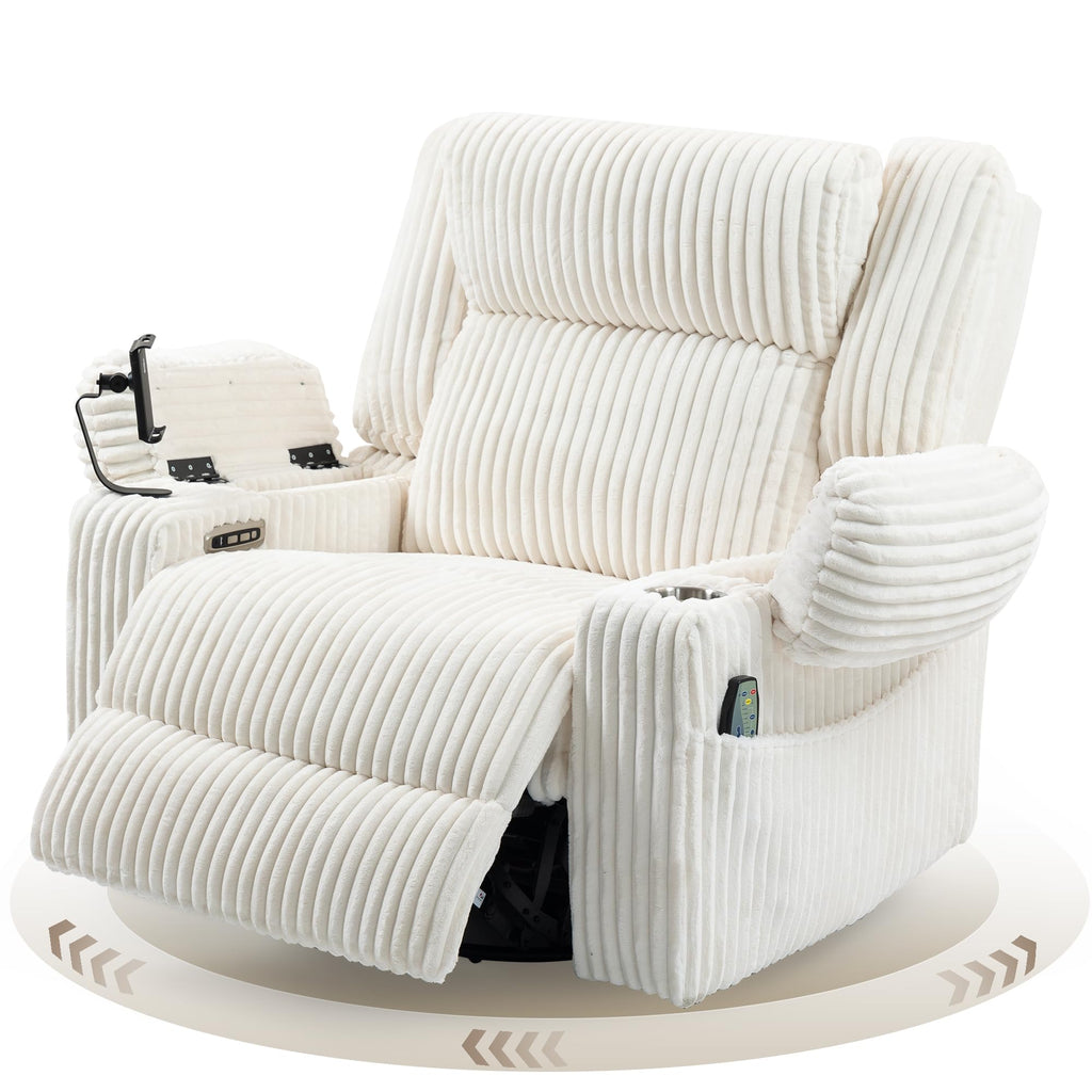 Power Swivel Rocker Recliner with Adjustable Headrest V848323