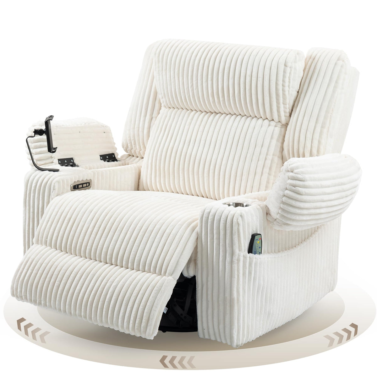 Power Swivel Rocker Recliner with Adjustable Headrest V848323