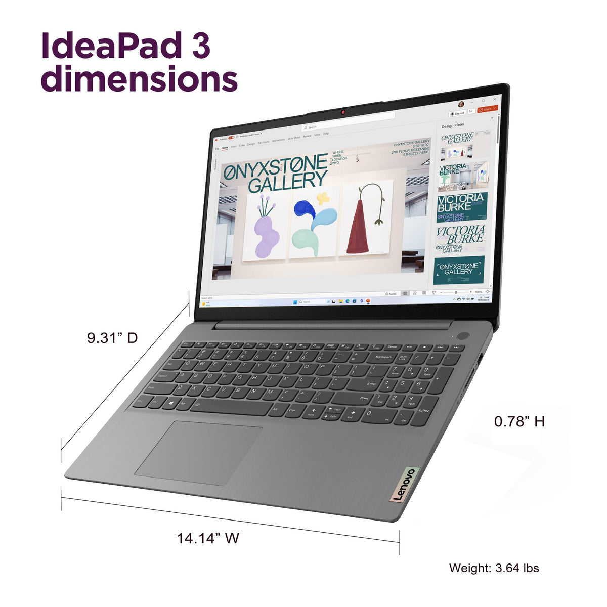 15.6" FHD Touchscreen Laptop 16GB RAM 256GB SSD Intel Core i3 Grey X15010