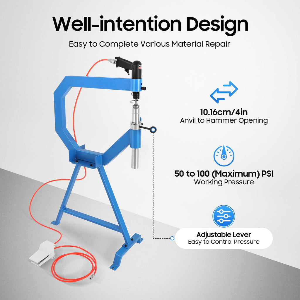 Pneumatic Planishing Hammer with Stand and Pedal M814