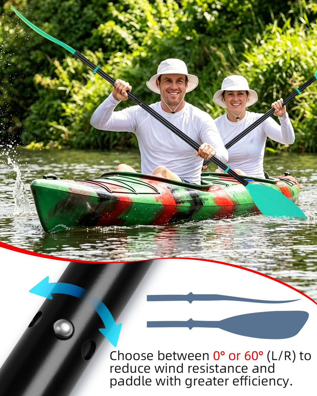 86in 2-Piece Aluminum Kayak Paddle O84569
