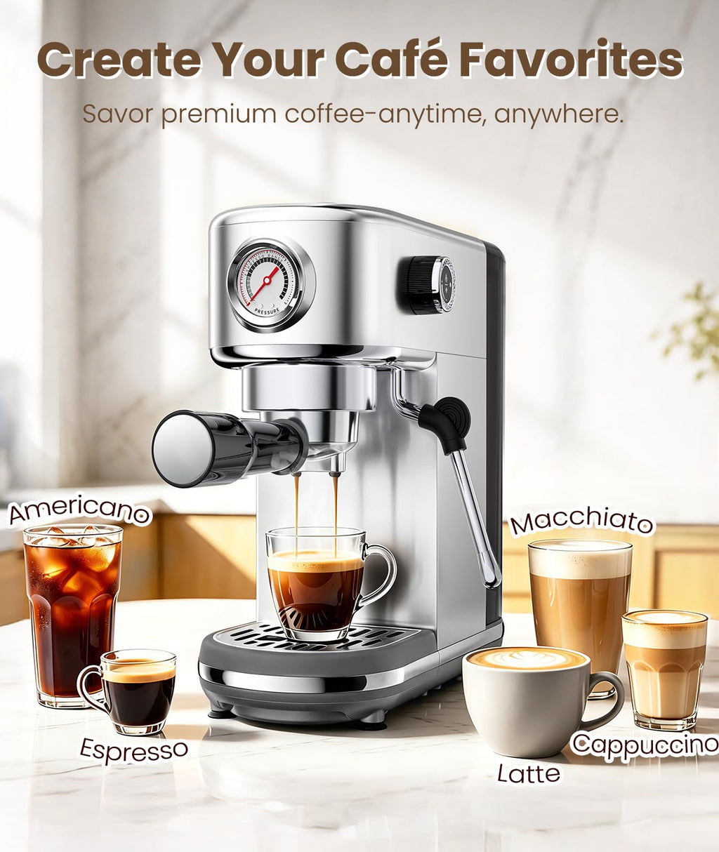 20 Bar Espresso Machine with Milk Frother T40926