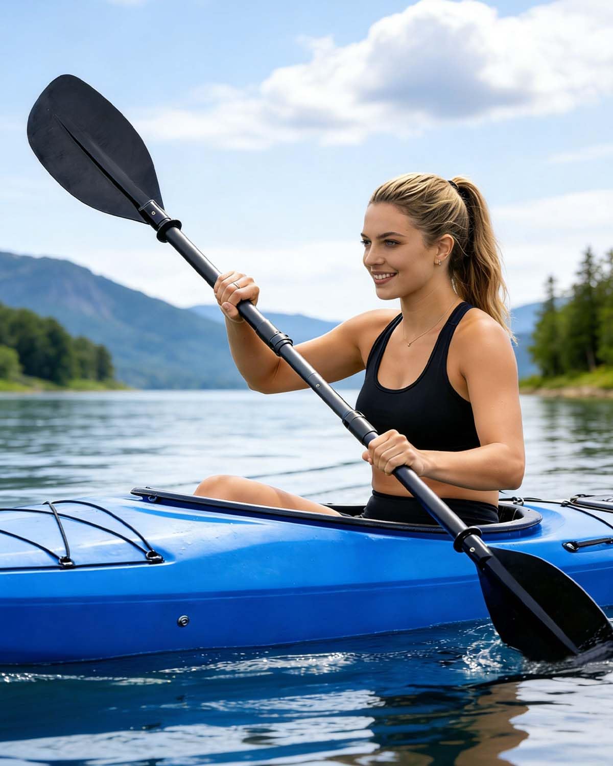 Adjustable Kayak Paddle 60-90" Stainless Steel G8311