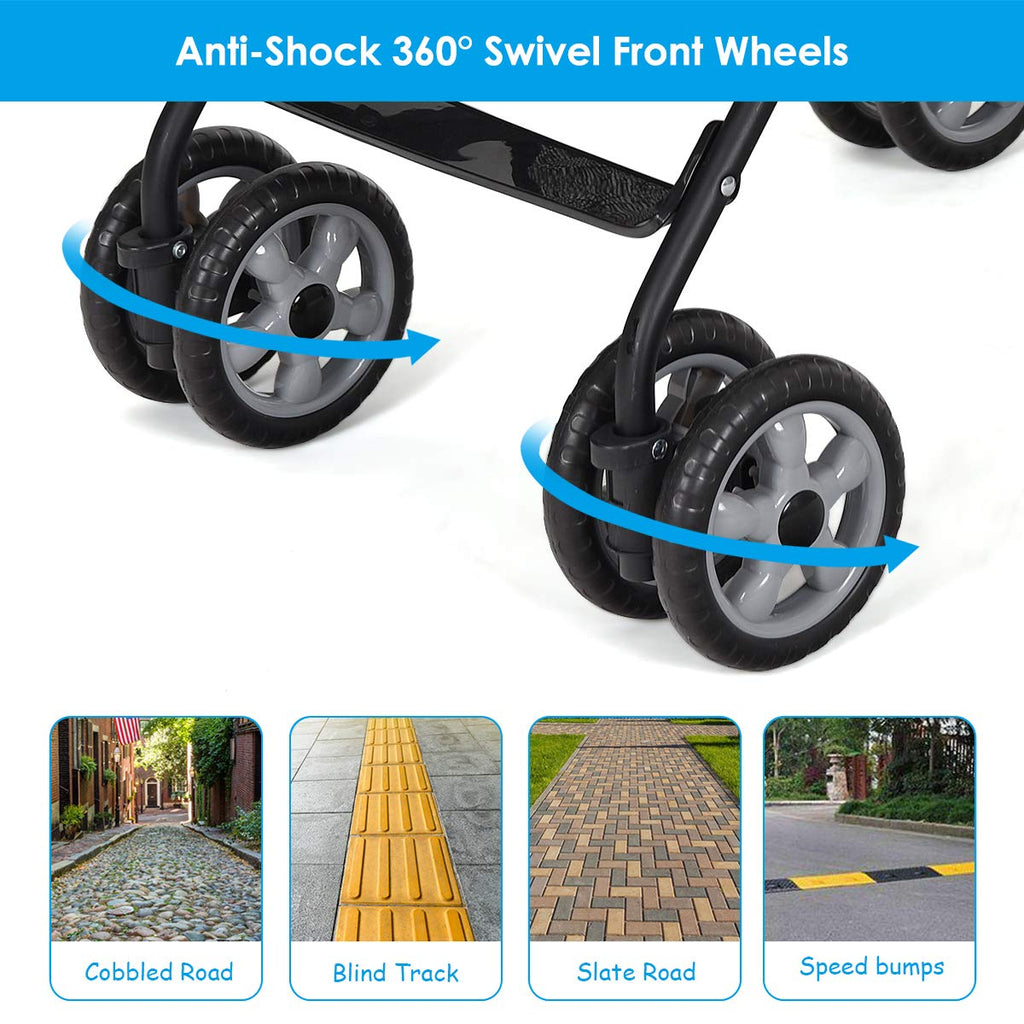Lightweight Compact Foldable Stroller with Canopy and Cup Holder V314575