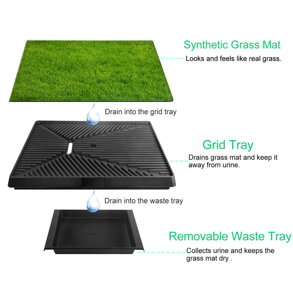 Indoor Dog Potty Grass Pad with Tray F799906