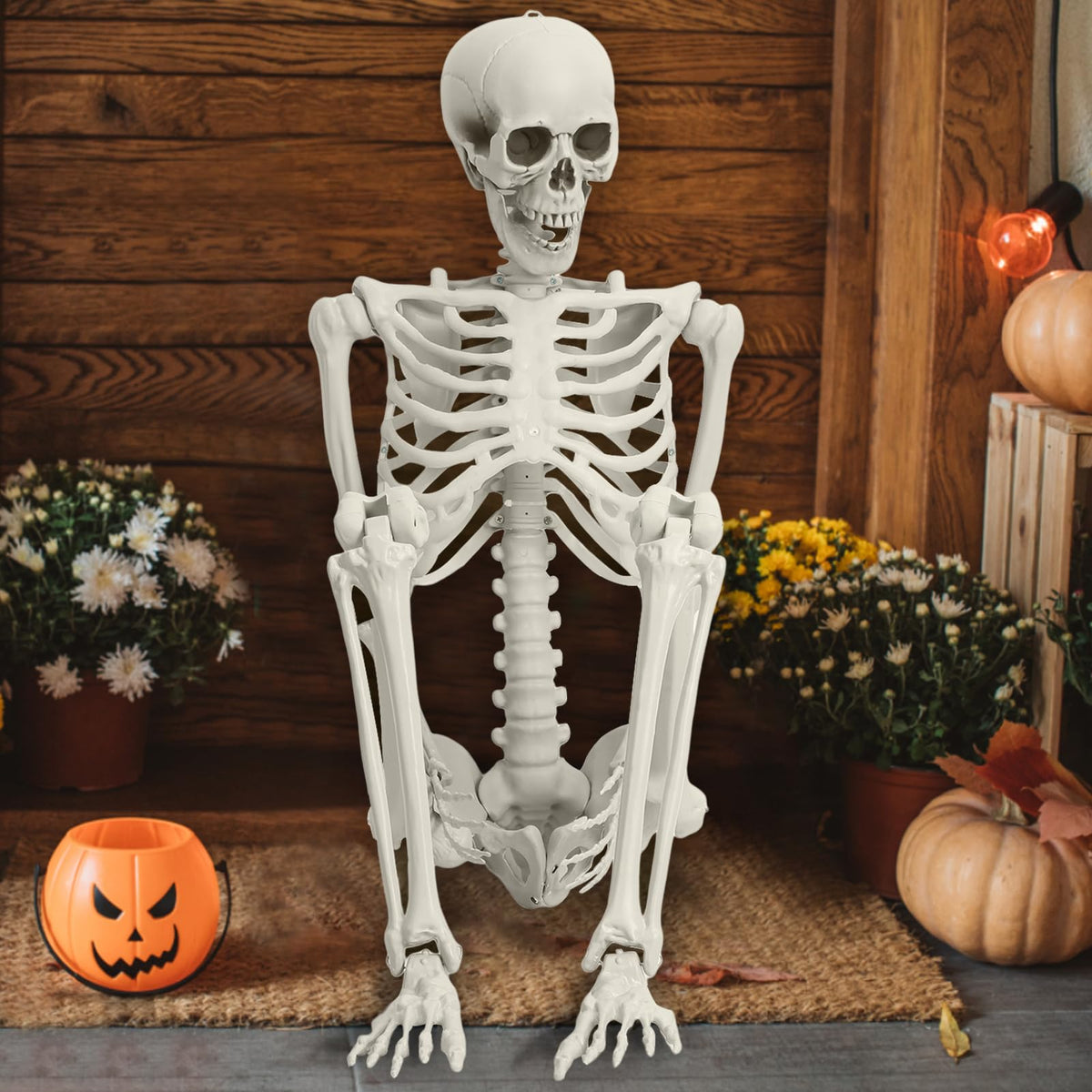 5.4FT Posable Full Body Skeleton with Movable Joints D301