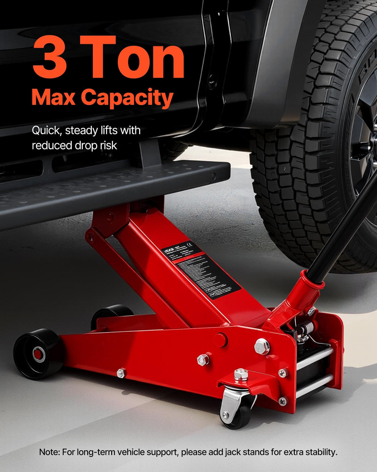 3 Ton Low Profile Steel Hydraulic Floor Jack C5087